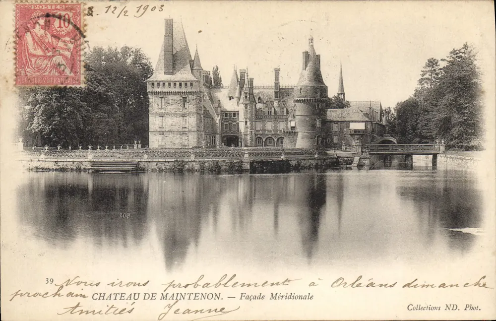 Castelo de Maintenon — Fachada Meridional — Collections ND. Phot. - Frente