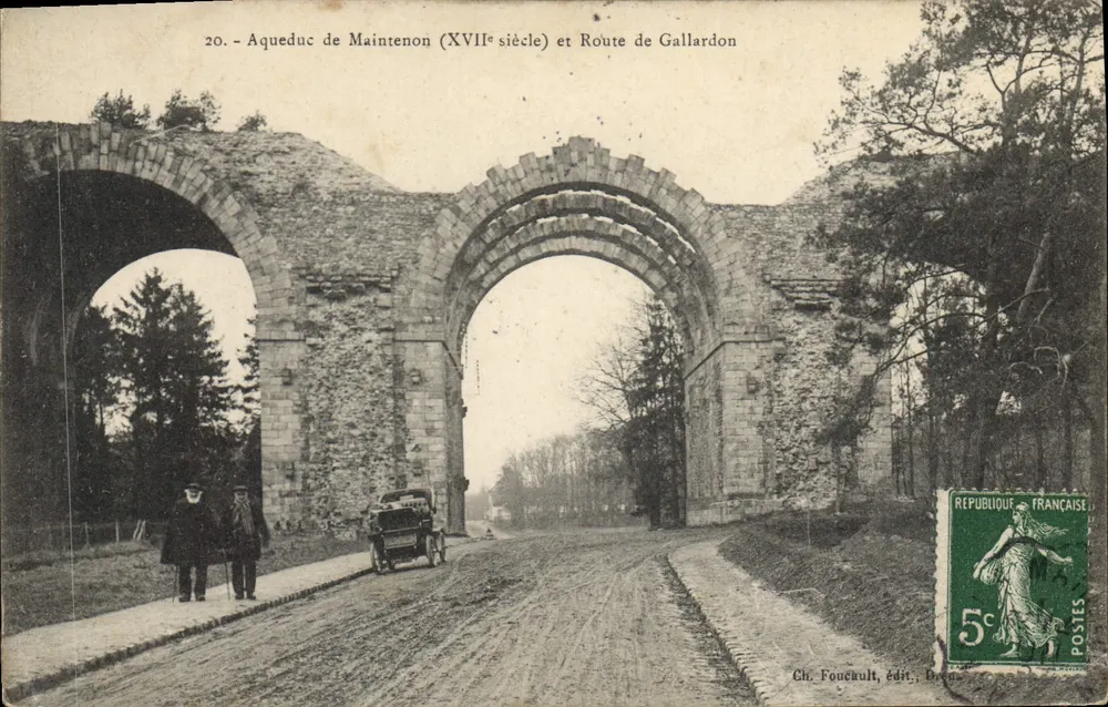 Aquädukt von Maintenon (17. Jahrhundert) und Straße von Gallardon — Ch. Foucault, Verlag Dreux - Vorderseite