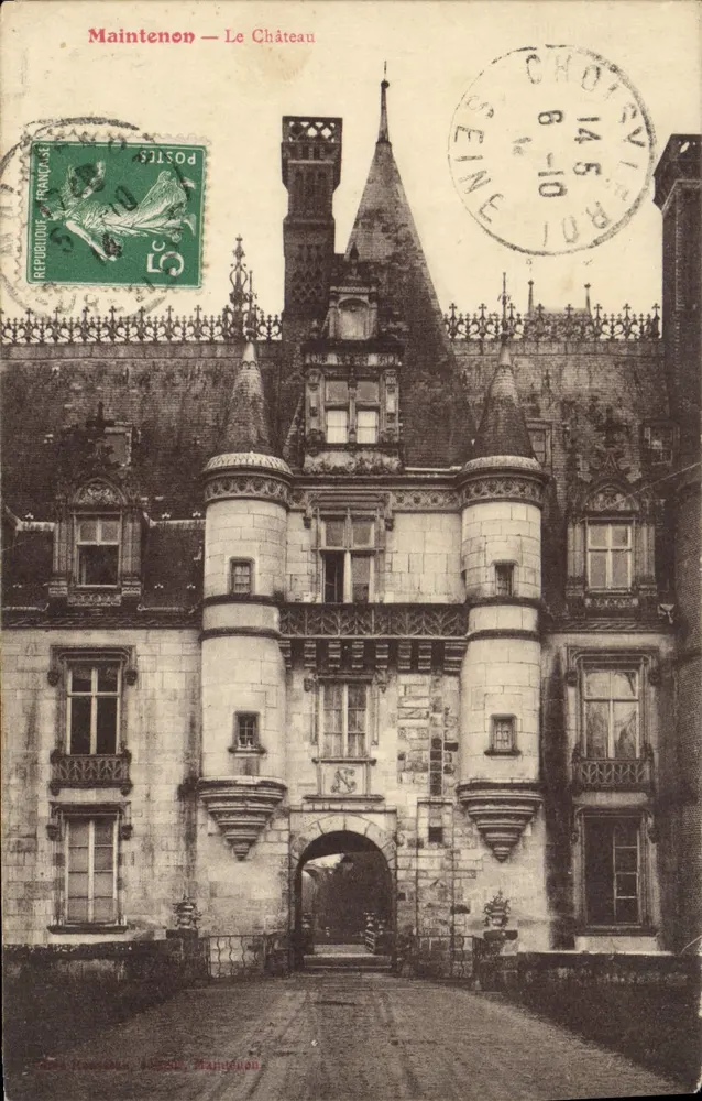 Maintenon — O Castelo — Editor: Léon Manguean - Frente