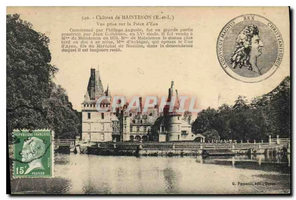 Schloss Maintenon (E.-et-L.) — Ansicht vom Wasserbecken — G. Fournel, 468, Droux - Vorderseite