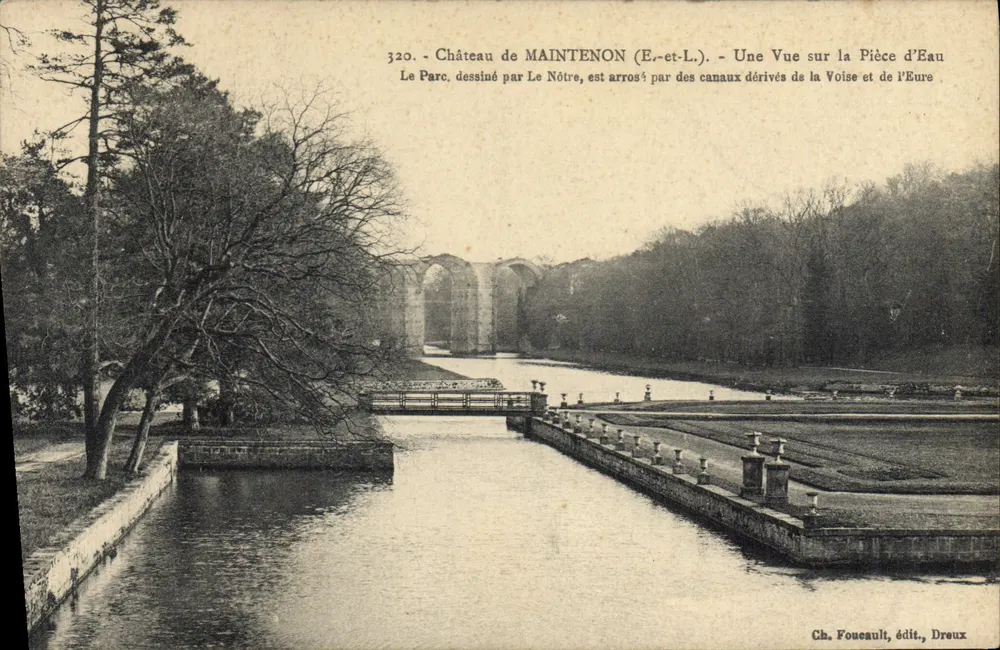 Château de Maintenon (E.-et-L.) — Blick über das Wasserbecken — Ch. Foucault, Verlag, Dreux - Vorderseite