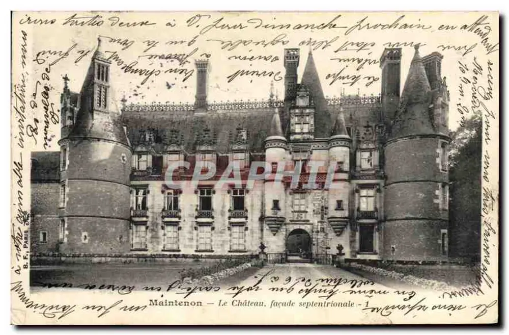 Maintenon — El Castillo, fachada septentrional — B.F. Paris - Anverso