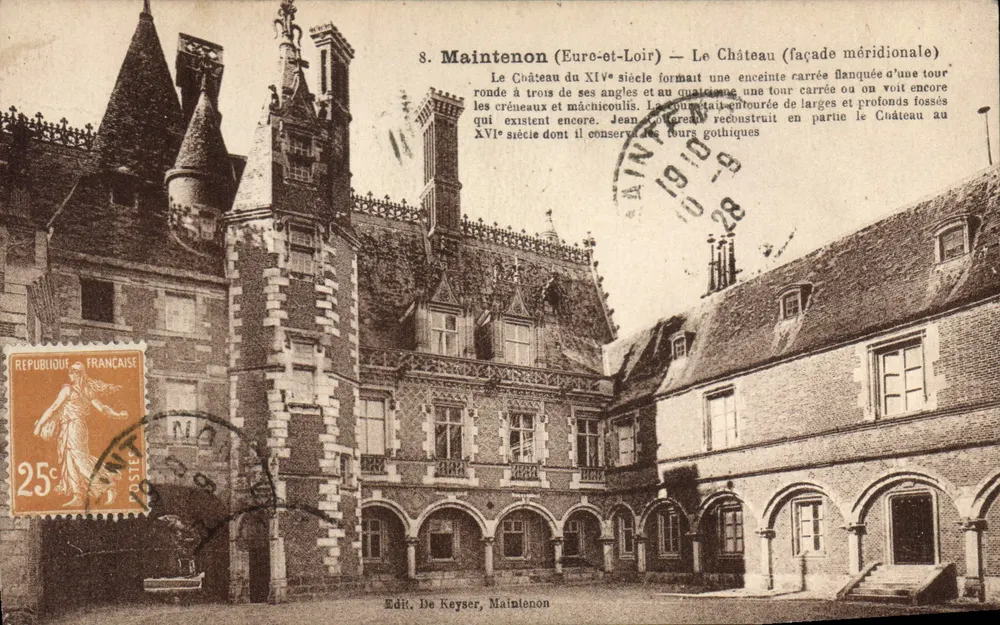 Maintenon (Eure-et-Loir) — O Castelo (fachada meridional) — Edit. De Keyser, Maintenon - Frente