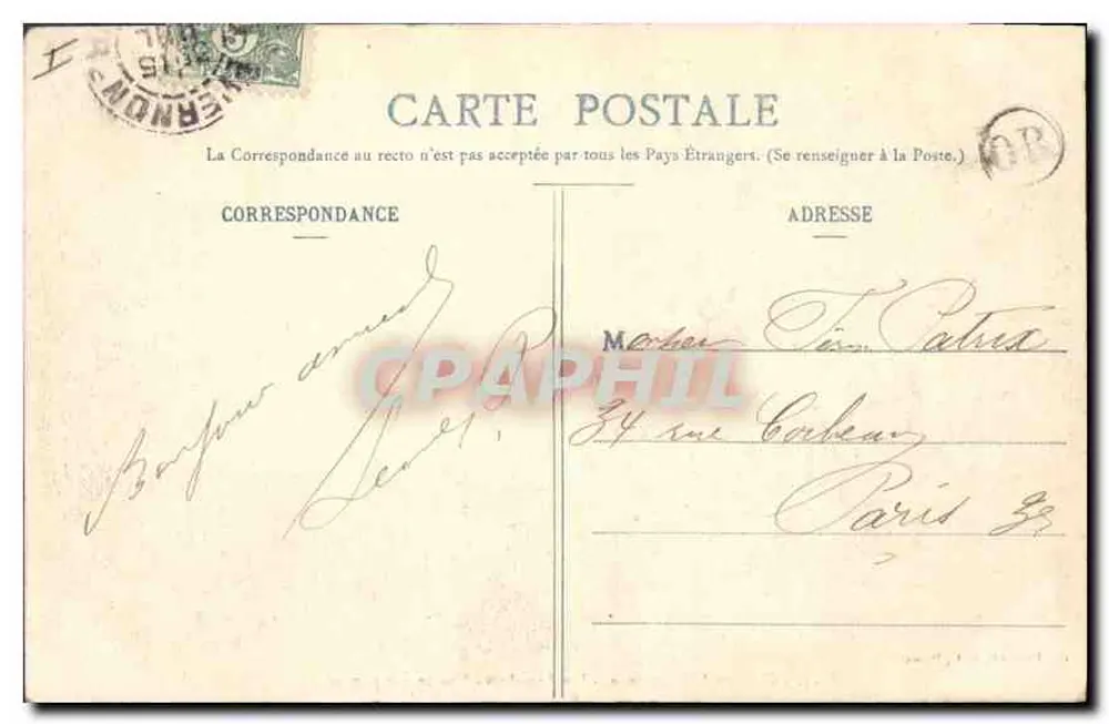 Château de Maintenon — Die Aquädukte — Perspektivansicht — Ch. Foucault, Verlag, Dreux, Nr. 45 - Rückseite