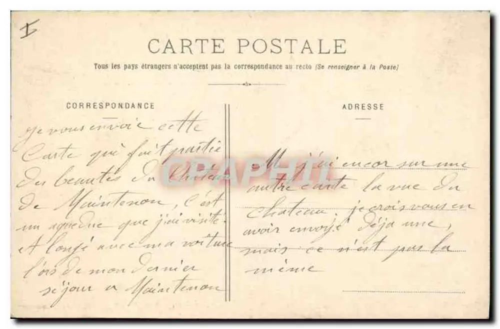 Maintenon - Aqueduto - Vista em perspectiva — ch. Foucault, editor, Dreux, n°45 - Verso