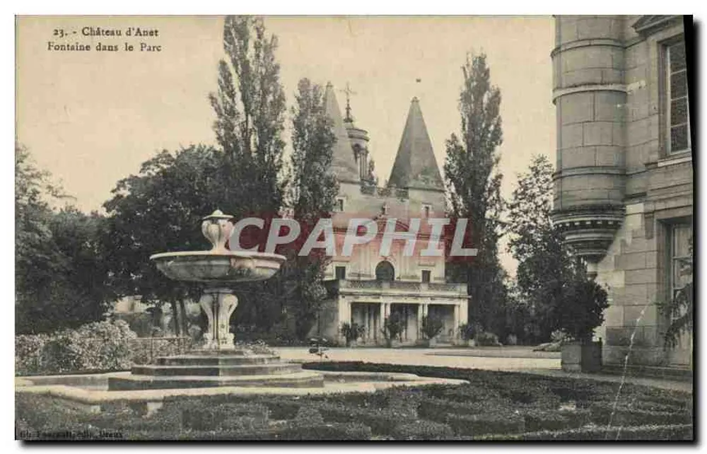 Château d'Anet — Fontaine dans le Parc — Éditeur : G. Gervais, Paris, n° 23 - Frente