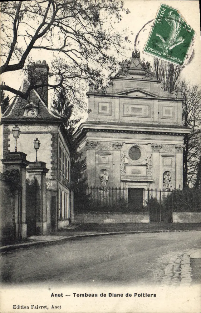 Anet — Túmulo de Diane de Poitiers — Edição Faivret, Anet - Frente