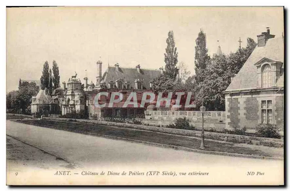Anet — Schloss Diane de Poitiers (16. Jahrhundert), Außenansicht — ND Phot, n°9 - Vorderseite