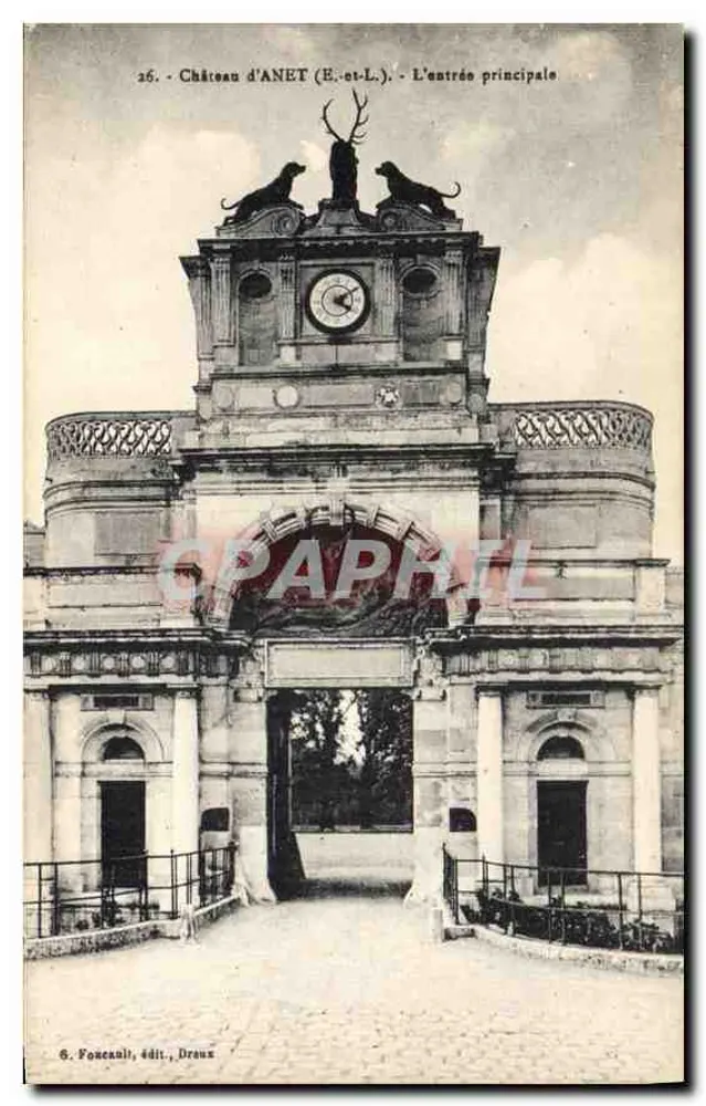 Castelo de ANET (E.-et-L.) — A entrada principal — G. Fonceauil, editor, Dreux - Frente