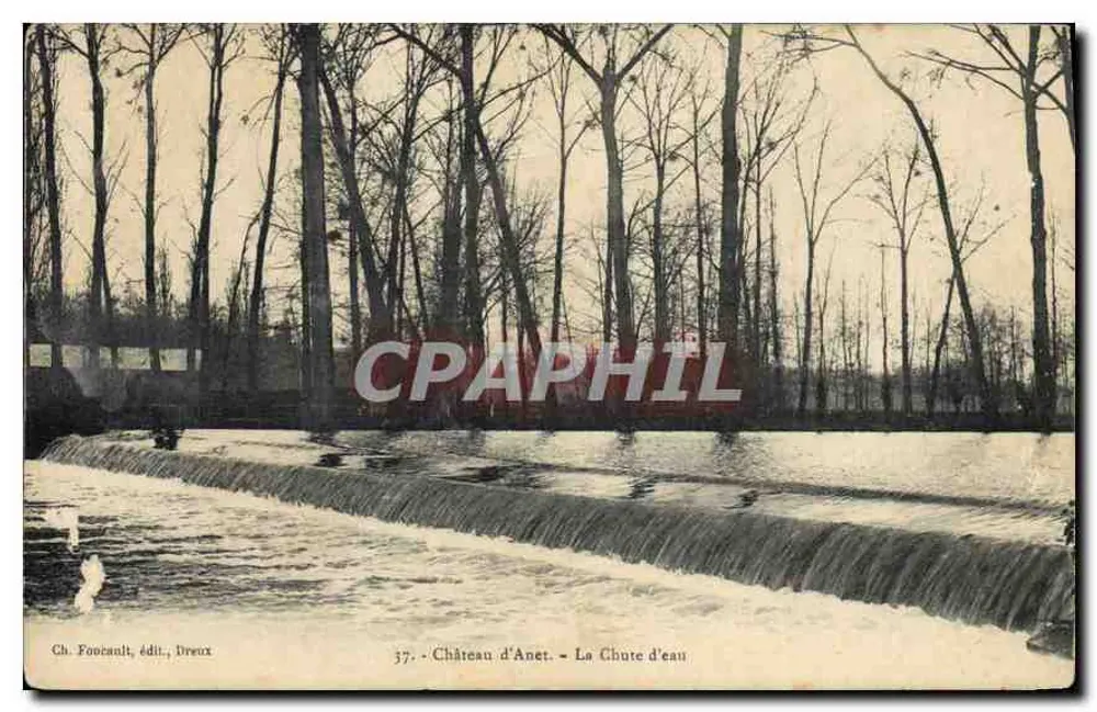 Zamek w Anet — Wodospad — Ch. Foncault, wyd., Dreux, nr 37 - Awers