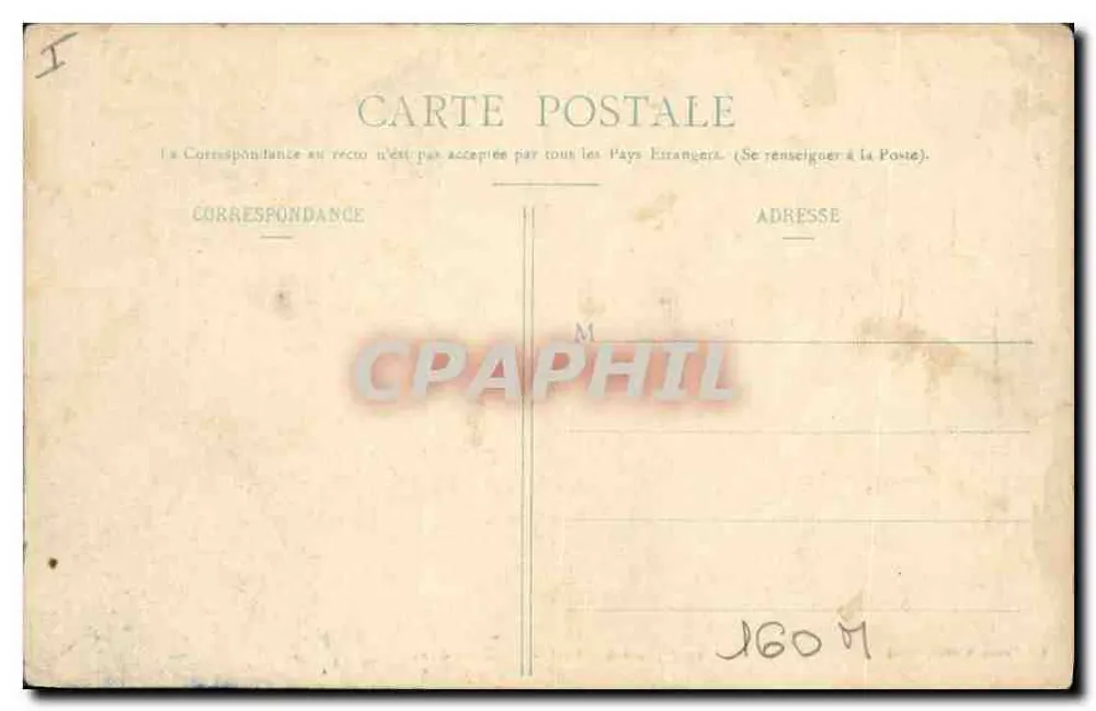 Zamek w Anet — Wodospad — Ch. Foncault, wyd., Dreux, nr 37 - Rewers
