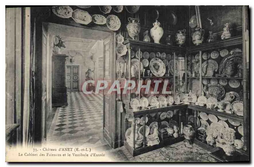 Schloss ANET (E.-et-L.) — Das Porzellan-Cabinet und der Eingangsvorbau — n°71 - Vorderseite