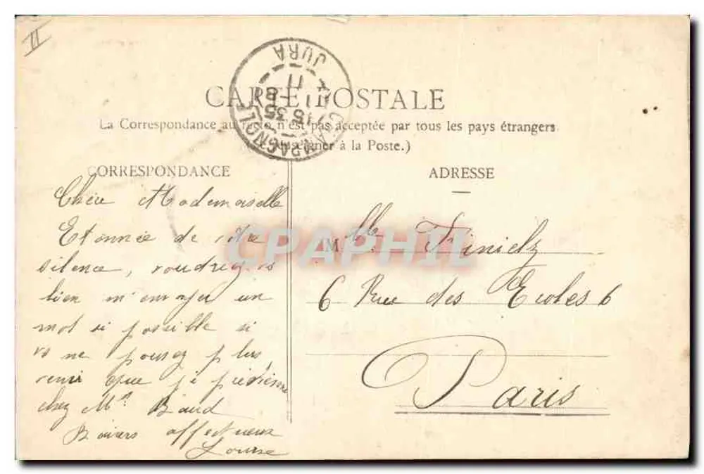 Tal von Baume-les-Messieurs — Ansicht von Enson — Umgebung von Lons-le-Saunier - Rückseite