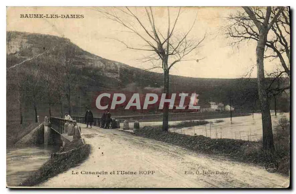 Baume-les-Dames — Le Cusancin et l'Usine ROPP — Edit. O. Janvier-Dubey - Recto