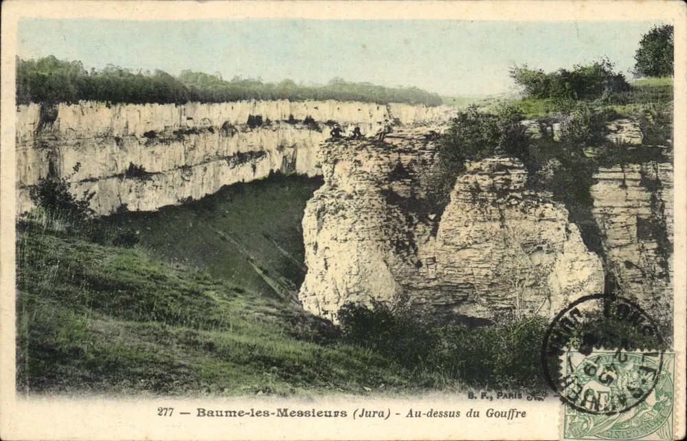 Baume-les-Messieurs (Jura) — Über dem Schlund — B. F., Paris 277 - Vorderseite