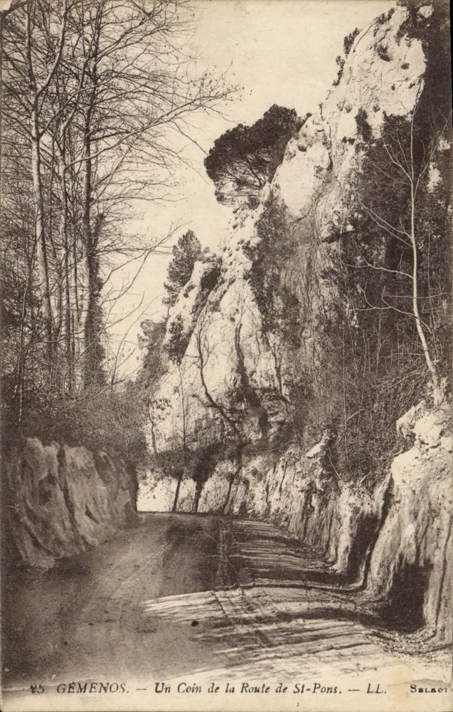 GÉMENOS — Ein Stück der Straße nach St-Pons — LL. SELCO1 - Vorderseite