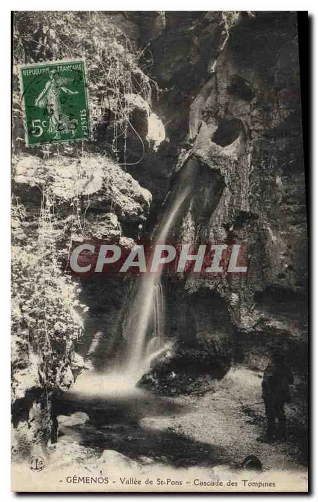 Gémenos - Vale de St-Pons - Cachoeira das Tompines — editor J. L. (subtítulo visível) - Frente