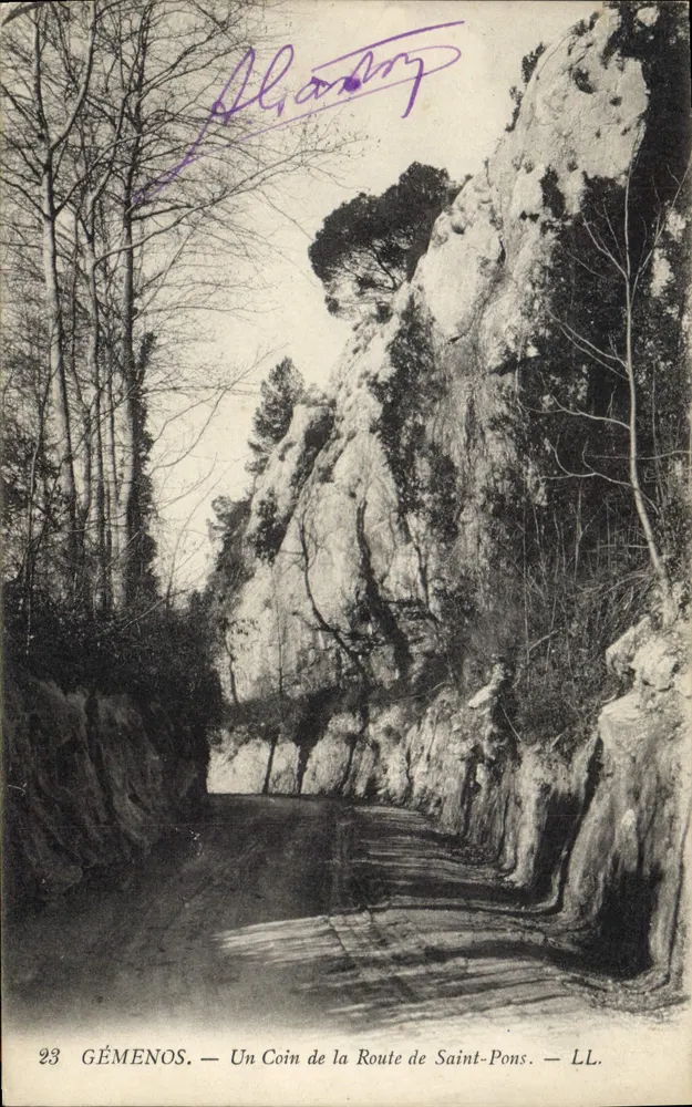 GÉMENOS — Ein Stück der Straße von Saint-Pons — LL. n°23 - Vorderseite
