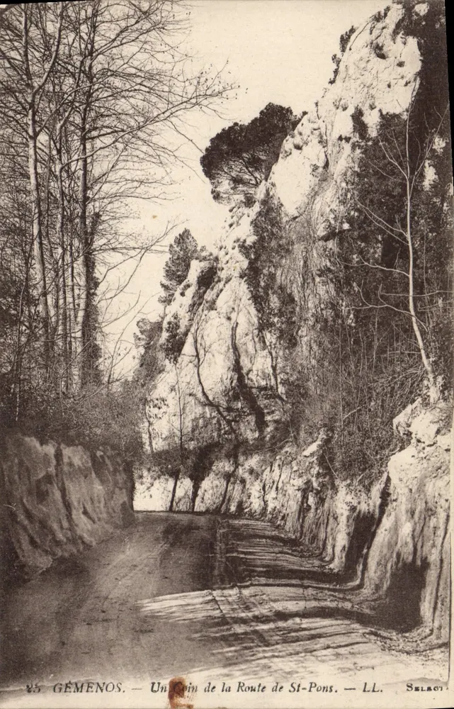 Gémenos — Ein Stück der St-Pons Straße — LL. Sélect. - Vorderseite