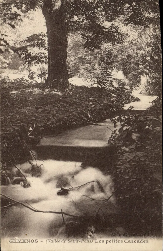 GÉMENOS — (Tal von Saint-Pons) Die Kleinen Wasserfälle — A. Tardy photo. eds. - Vorderseite