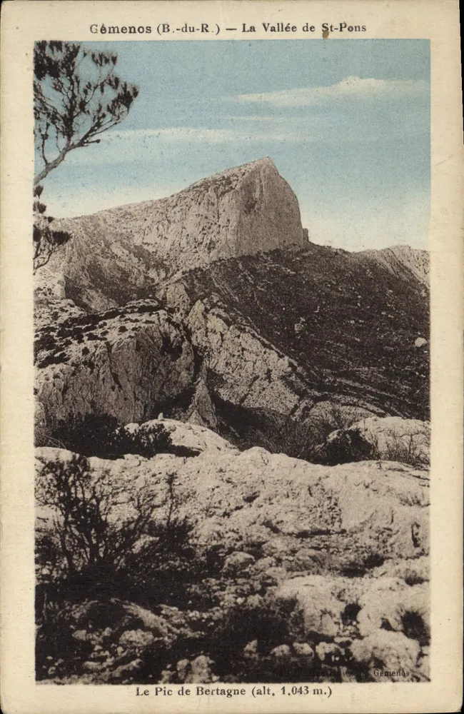 Gémenos (B.-du-R.) — Le Pic de Bertagne (alt. 1,043 m.) — Gémenas - Vorderseite