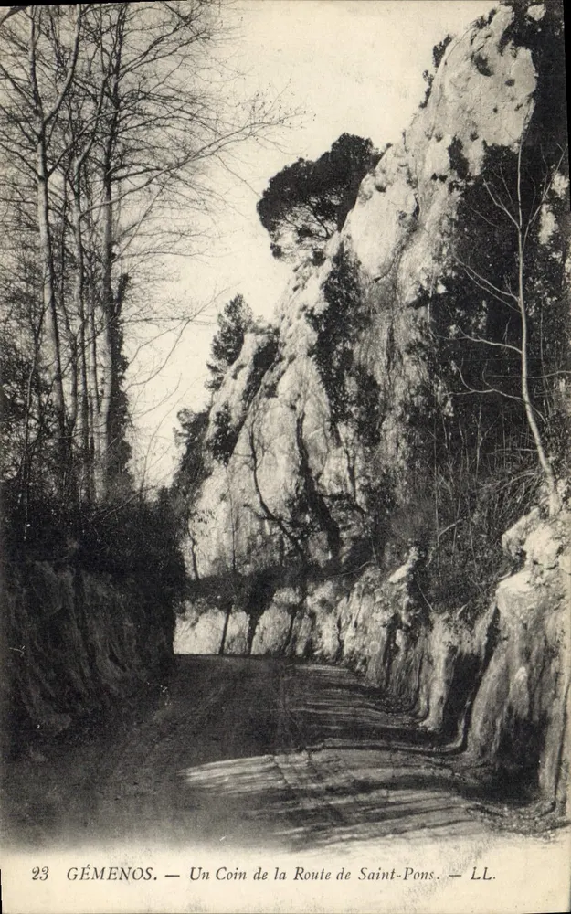 GÉMENOS — Ein Stück der Straße nach Saint-Pons — LL - Vorderseite
