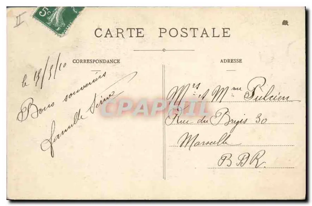 GÉMÉNOS - SAINT-PONS — Cachoeira do Pont — Rose Roure, edição Marseille, n° 192 - Verso