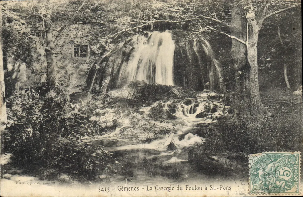 Gémenos - Der Foulon-Wasserfall bei St.-Pons — Verlag L. Lusson, Nr. 3413 - Vorderseite