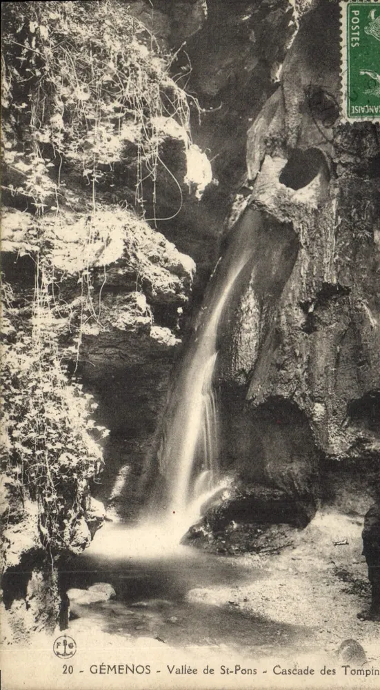 Gémenos - Tal von St-Pons - Wasserfall der Tompins — Verlag Französische Post, Nr. 20 - Vorderseite