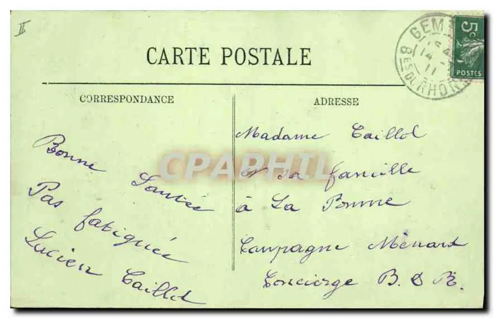 GÉMENOS — Cachoeira de Flore — L.I. - Verso
