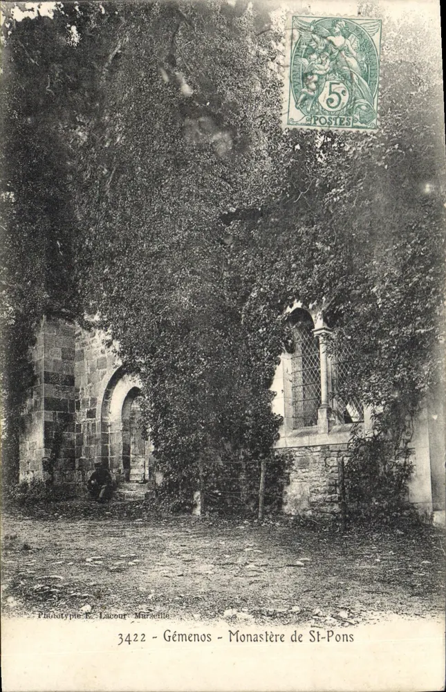 Gémenos - Mosteiro de São Pons — Fototipia L. Labour, Marselha, n° 3422 - Frente