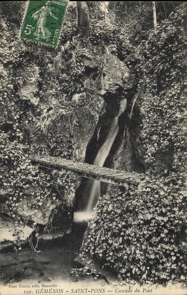 GÉMÉNOS - SAINT-PONS — Cachoeira do Pont — Rose Rouré, edição Marseille - Frente