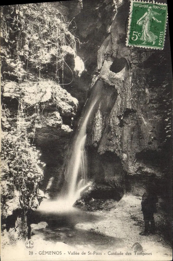 GÉMENOS - Tal von St-Pons - Wasserfall der Tompines — Verlag F.T.A. n°20 - Vorderseite
