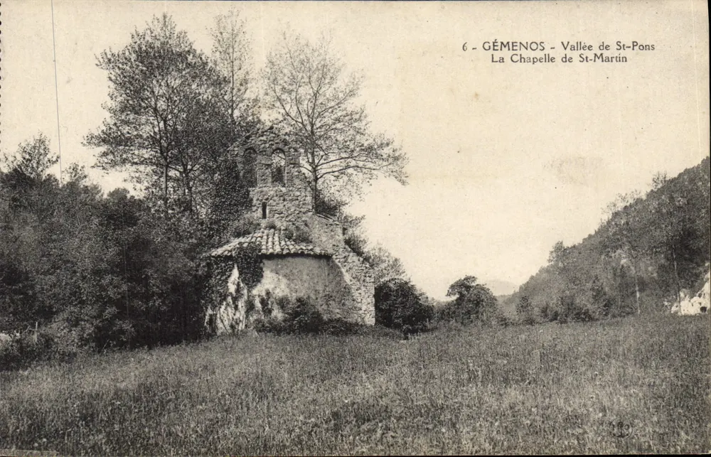 Gémenos - Tal der St-Pons — Kapelle St-Martin — unbekannter Verleger, Nr. 6 - Vorderseite