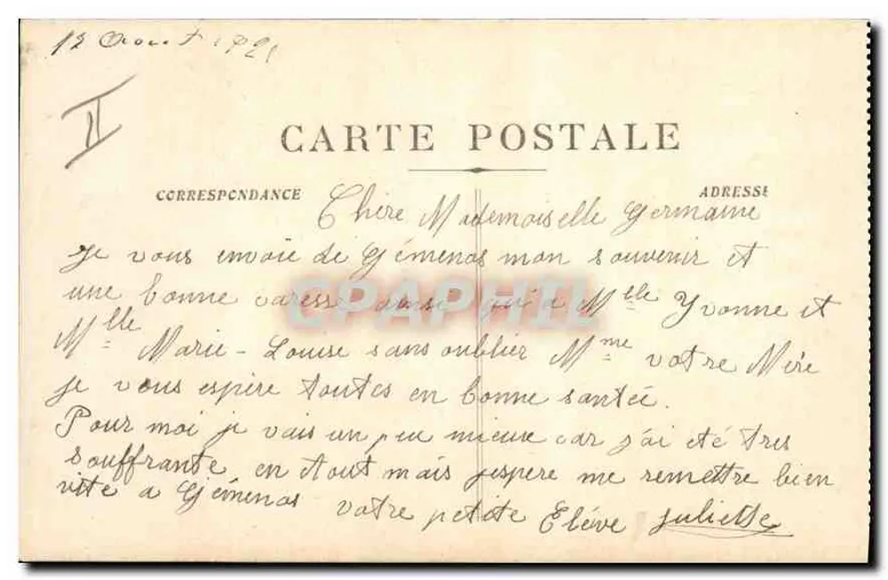 Gémenos - Tal der St-Pons — Kapelle St-Martin — unbekannter Verleger, Nr. 6 - Rückseite
