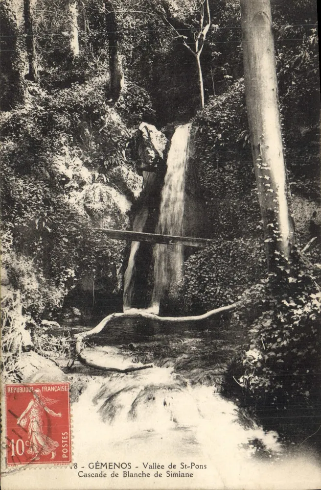 Gémenos - Tal von St-Pons — Cascade de Blanche de Simiane — Verlag nicht sichtbar, Seriennummer 8 - Vorderseite
