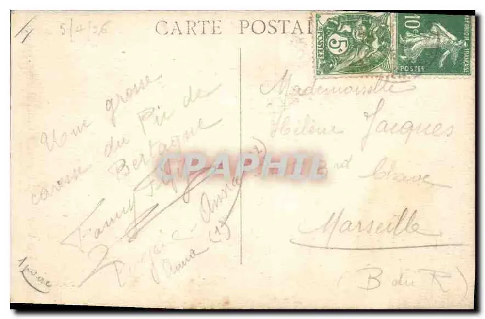 Gemenos — Vale de Saint-Pons, Cachoeira de Branche — A. Tardy foto. edit. - Verso