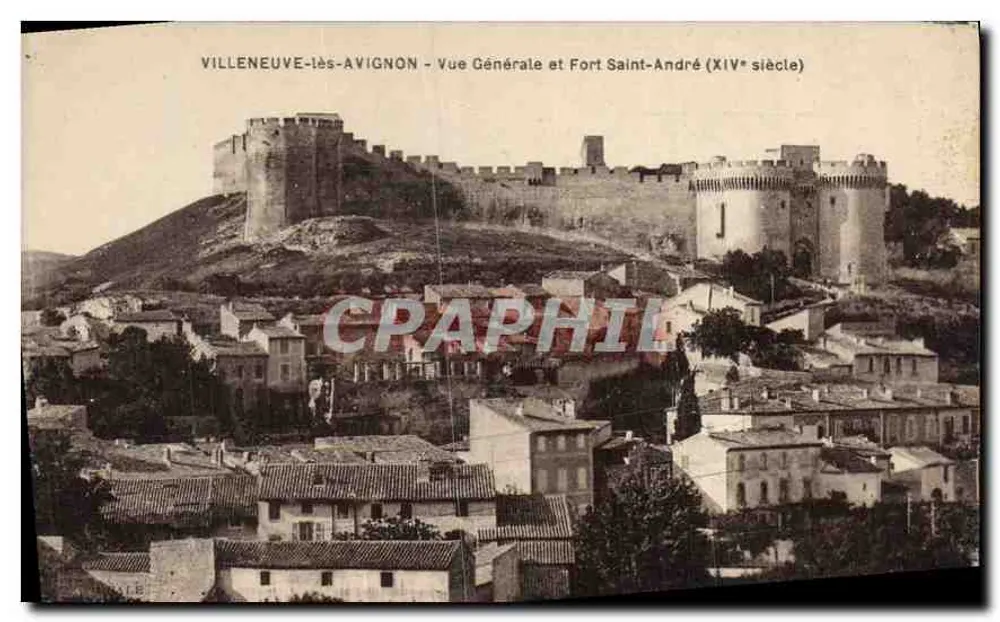 Villeneuve-lès-Avignon — Allgemeiner Blick und Burg Saint-André (14. Jahrhundert) — Ausgabe F. Beau - Vorderseite