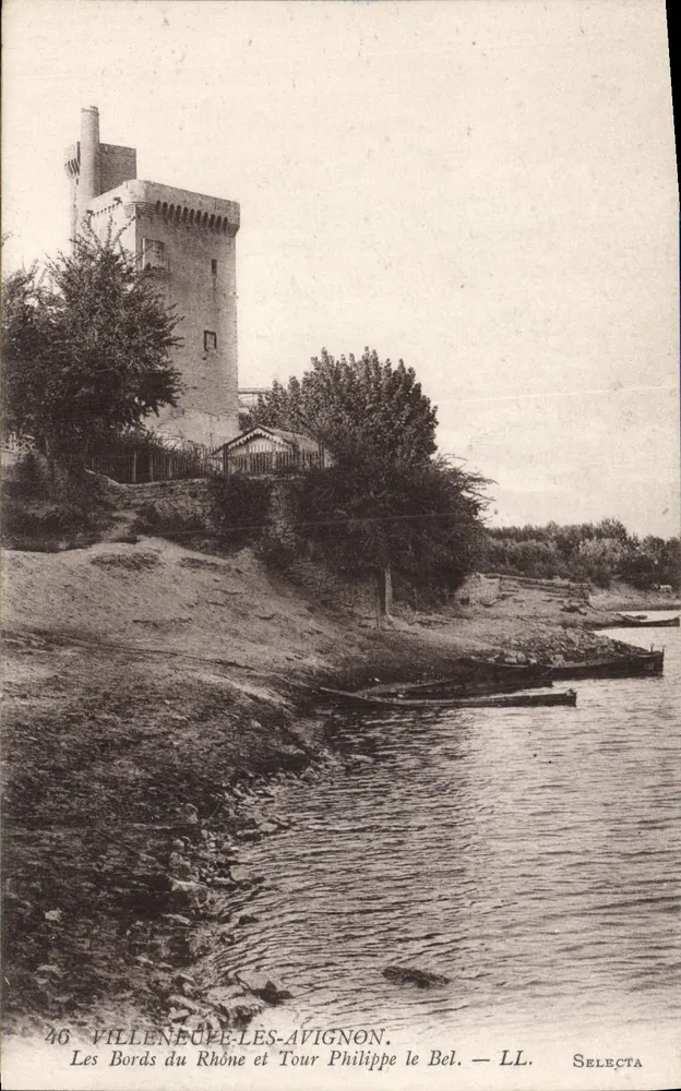 Villeneuve-lès-Avignon — Die Ufer des Rhône und Tour Philippe le Bel — LL Selecta - Vorderseite