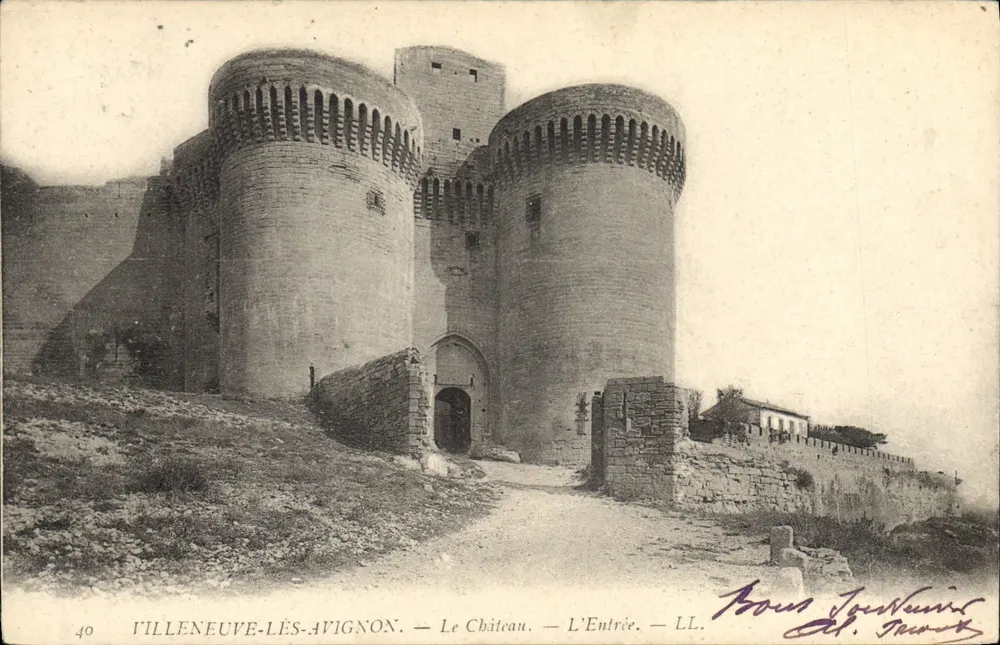 Villeneuve-lès-Avignon — Das Schloss — Der Eingang — LL. — Verlag J. Jourdain, Nr. 40 - Vorderseite