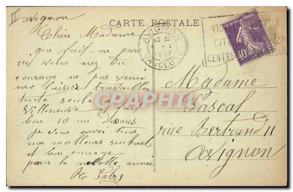 Avignon-Villeneuve — Die Kapelle der Barmherzigkeit — Sonderausgabe von Hames de France, Avignon - Rückseite