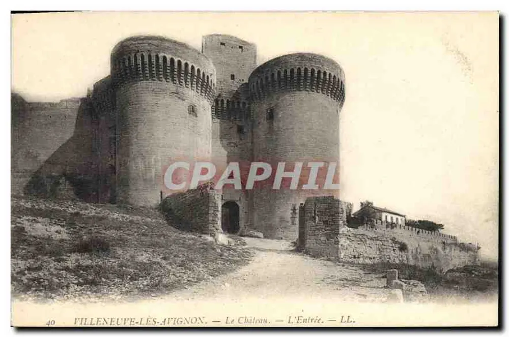 Villeneuve-lès-Avignon — Das Schloss — Der Eingang — LL. - Vorderseite