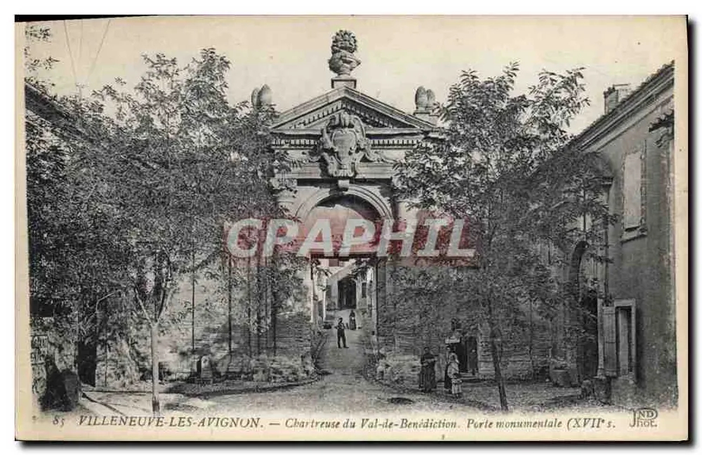 Villeneuve-lès-Avignon — Chartreuse du Val-de-Bénédiction. Monumentale Pforte (17. Jahrhundert) - Vorderseite