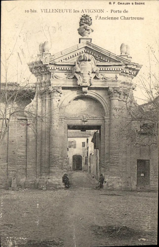 Villeneuve-lès-Avignon — Tor der Alten Chartreuse — B. F. Chalon s Saone, Nr. 10 bis - Vorderseite