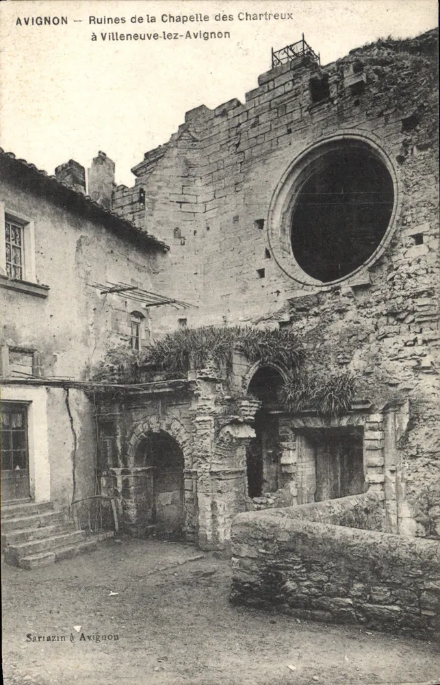 Ruinen der Chapelle des Chartreux in Villeneuve-lès-Avignon — Sarrazin & Avignon - Vorderseite