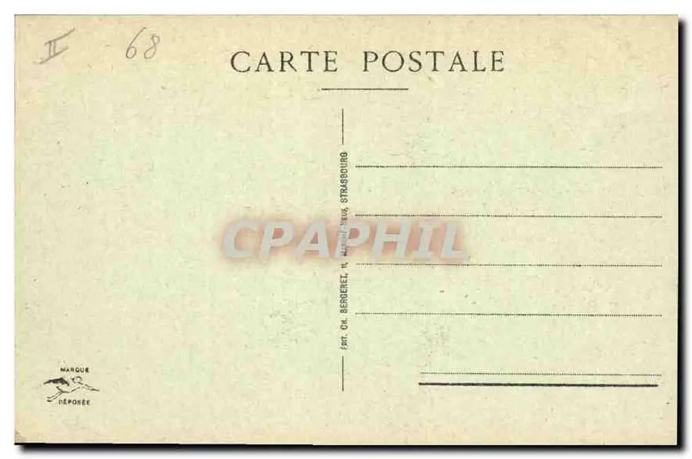 Mulhouse - Das Postamt und der Kanal vom Rhône zum Rhein - Rückseite