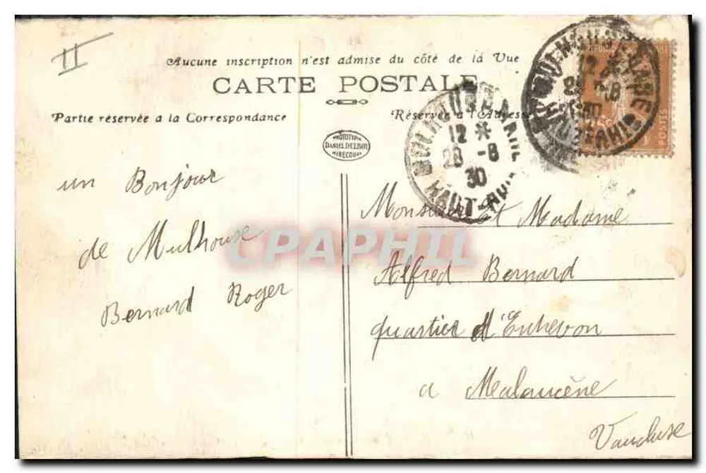 Mulhouse — Place du Nouveau Quartier — D.D. n°28 - Verso