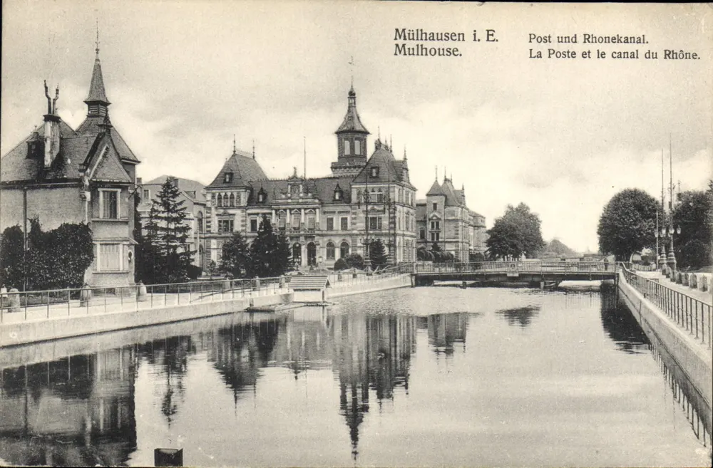 Mulhouse i. E. — A Correios e o canal do Reno — n° 664 - Frente