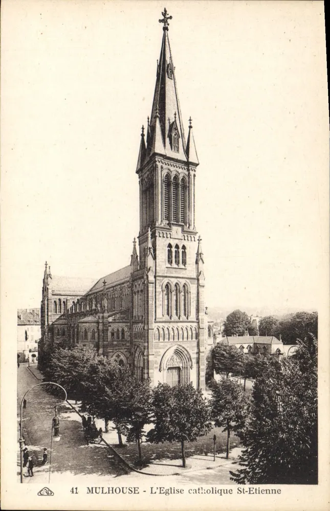Mulhouse - La Iglesia católica de San Esteban — editor Tarjeta postal moderna - Anverso