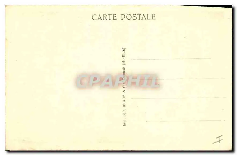 Mulhouse — A Torre de Nesle — edição Braun & Cie - Verso